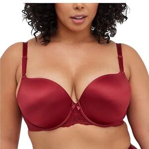 Torrid Curve Perfect Underwire T Shirt Push Up Bra Size 44DD Biking Red